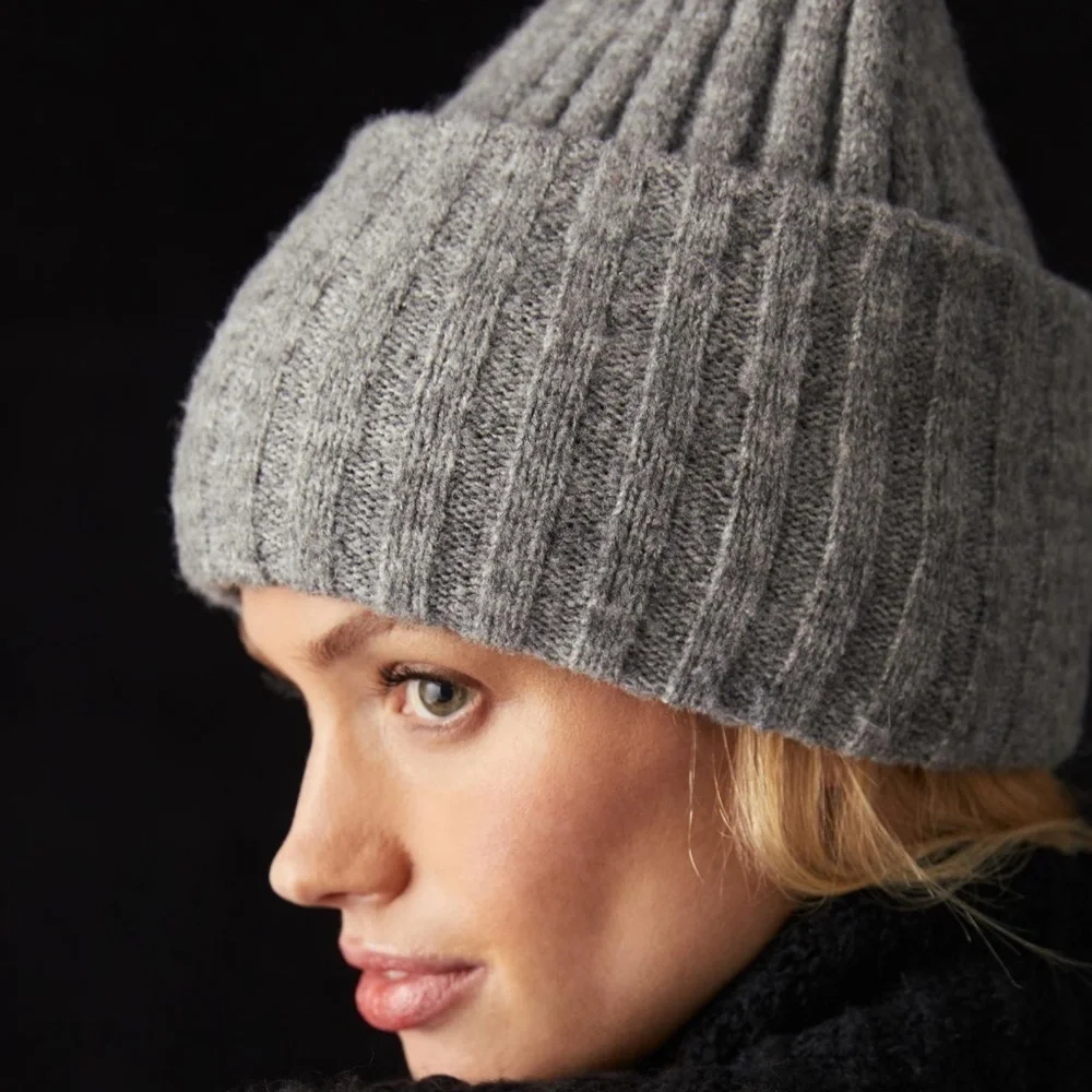 Anthropologie Grey Recycled Beanie